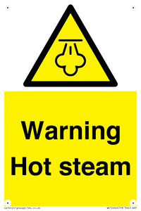 Warning Hot steam